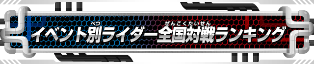 イベント別ライダー全国対戦ランキング