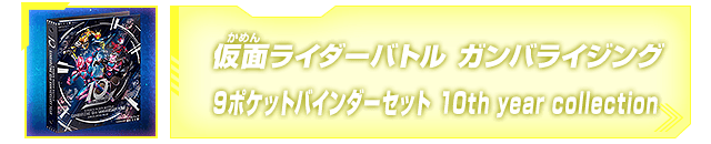仮面ライダーバトル ガンバライジング 9ポケットバインダーセット 10th year collection