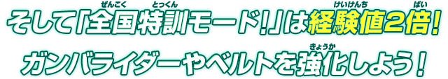 ガンバライダーやベルトを強化しよう！