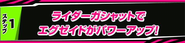 ライダーガシャットでエグゼイドがパワーアップ！